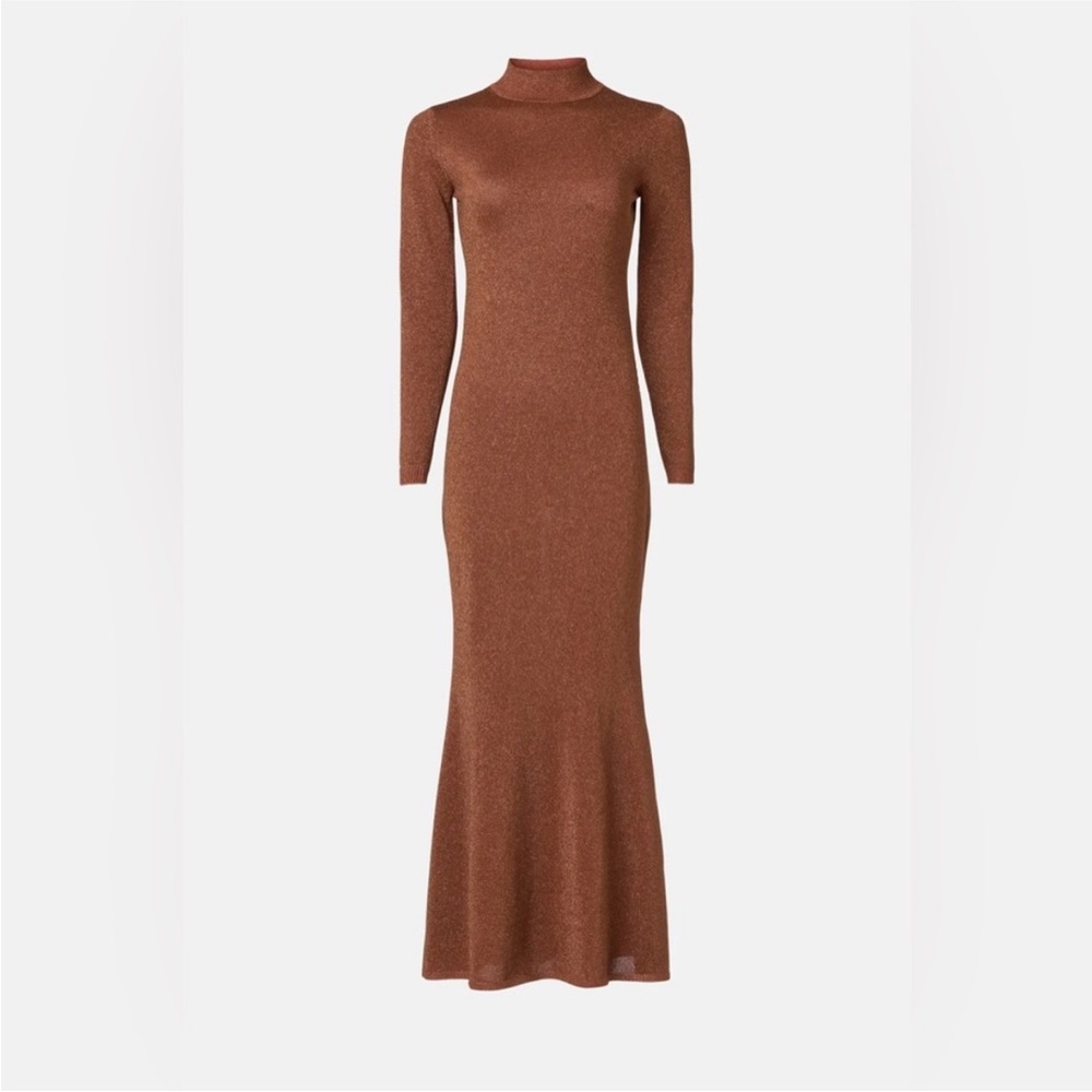 Ronny Kobo X RTR Sheer Metallic Dress Size: M - Picture 3 of 9